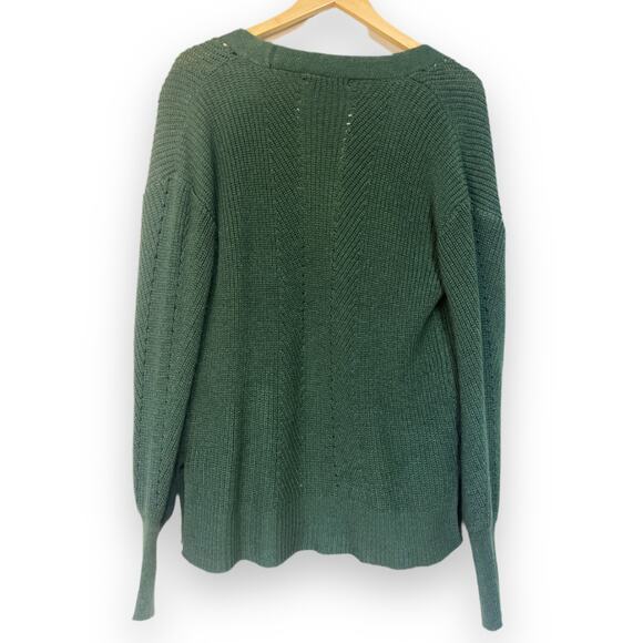 KATHY IRELAND Emerald Green Cardigan Sweater (St Patrick's Day), Size M - Picture 4 of 4